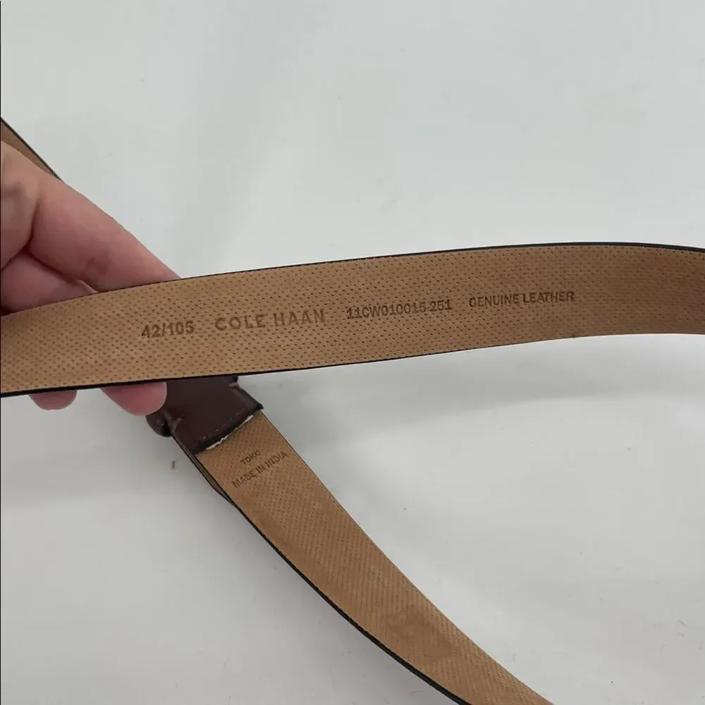 Cole Haan brown leather dress belt sz 42